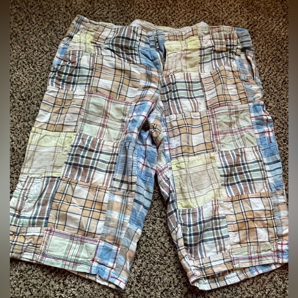 American Eagle Outfitters Plaid Patchwork Shorts
